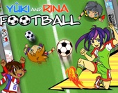 Юки и Рина играют в футбол