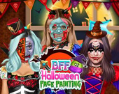 Раскраска лица на Хэллоуин для лучшей подруги
