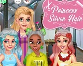 Серебряные прически принцессы