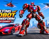 Flying Robot Transform Car Game