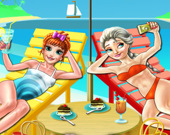 Эльза и Анна: Пляжные селфи