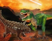 Пазл Сражение динозавров