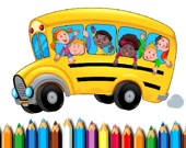 Раскраска: Школьный автобус