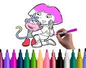 Dora Coloring Fun Time