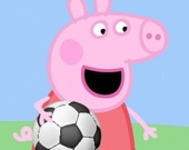 Свинка Пеппа играет в футбол