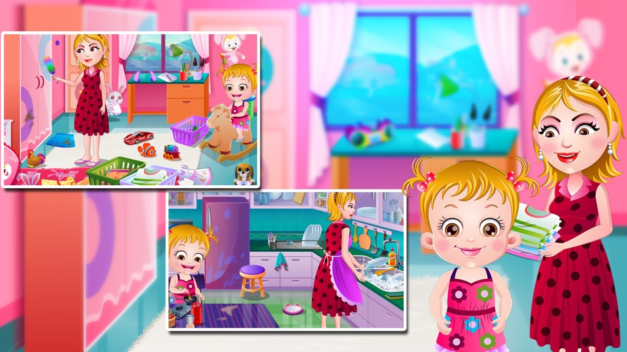 Казуальная игра Baby Hazel Cleaning Time – играть онлайн на Zarium