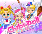 Chibi Doll Coloring & Dress Up