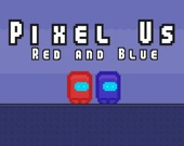 Пиксельные Амонг Ас: красный и синий