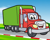 Раскраска: Счастливые грузовики