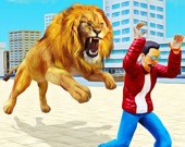 Нападение дикого льва 3D