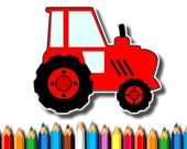 Маленькие дети: Раскраска трактора