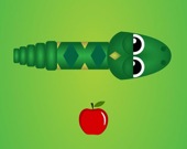 Змея ест яблоко