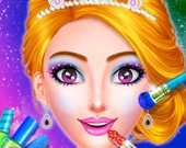 Наряд и макияж для принцессы - раскраска