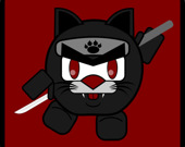 Черный ниндзя-кот