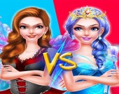 Одевание принцессы-феи против макияжа ведьмы
