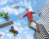 Real Motorbike Super Hero Stunt 3D