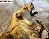 Лев и девочка - Пазл