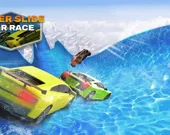 Water Slide Car Stunt Racing Game 3D