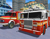 Спаси город на пожарной машине