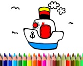 Раскраска: Лодки и корабли