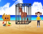 Побег пляжной лошадки