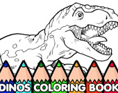 Книжка-раскраска с динозаврами