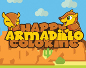 Happy Armadillo Coloring