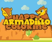 Happy Armadillo Coloring