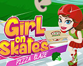 Девушка на роликах: пицца-мания