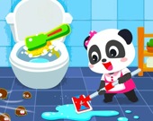 Уборка дома малышки панды