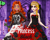 Чёрное свадебное платье принцессы
