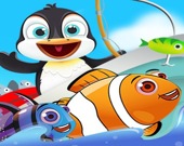 Пингвин на рыбалке: рыбалка для детей