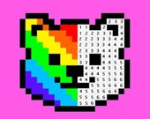 Пиксель-арт - раскраска по номерам