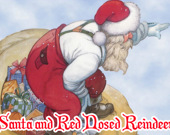 Пазл: Санта и красноносый Олень