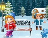 Счастливая зима - игра Пазл