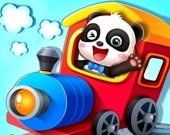Малыш панда машинист поезда