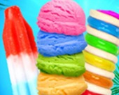 Rainbow Ice Cream And Popsicles - Icy Dessert Make