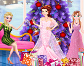 Подготовка девушек к рождественской вечеринке