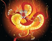 Китайские драконы - Раскраска