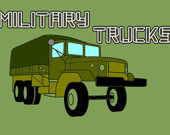 Раскраска: Военные грузовики