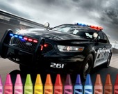Раскрась полицейские автомобили