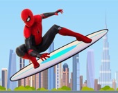 Человек-паук на скейтборде