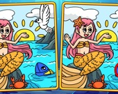 Mermaids Spot The Differences