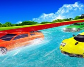 Water Slide Car Racing adventure 2020